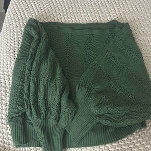 Off the shoulder hand knitted sweater